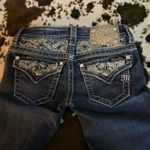 Fairly worn miss me jeans